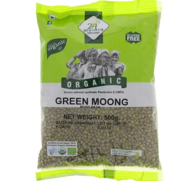 24 Mantra Organic Green Moong 500 g