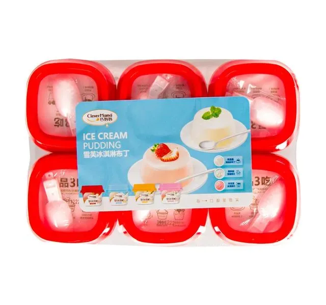 Clever Mama Ice Cream Pudding Strawberry Flavor 6 x 98 g