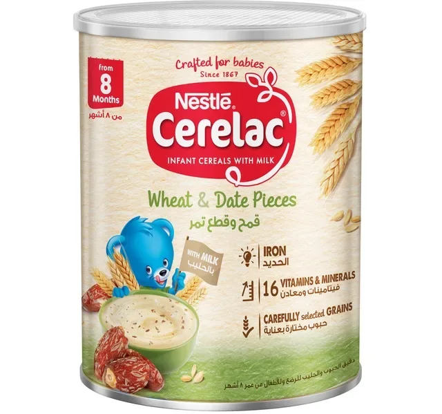 Nestle Cerelac Infant Cereals with Iron + Wheat & Date Pieces From 8 Months 400 g