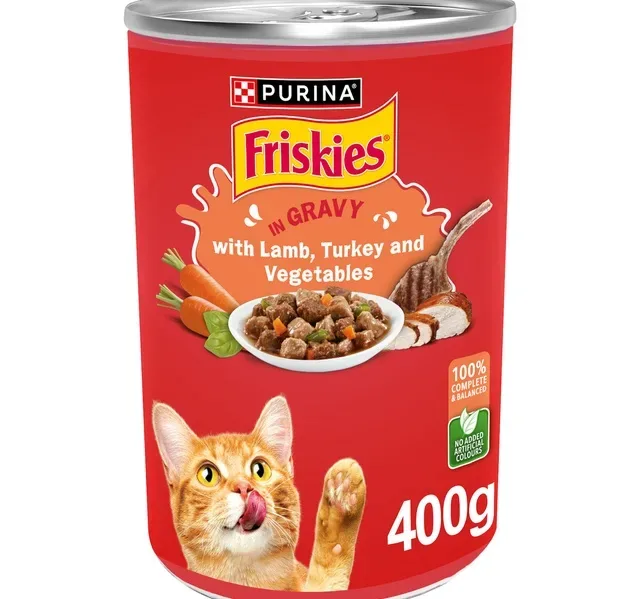 Purina Friskies Wet Cat Food Lamb Turkey and Vegetables In Gravy 400 g